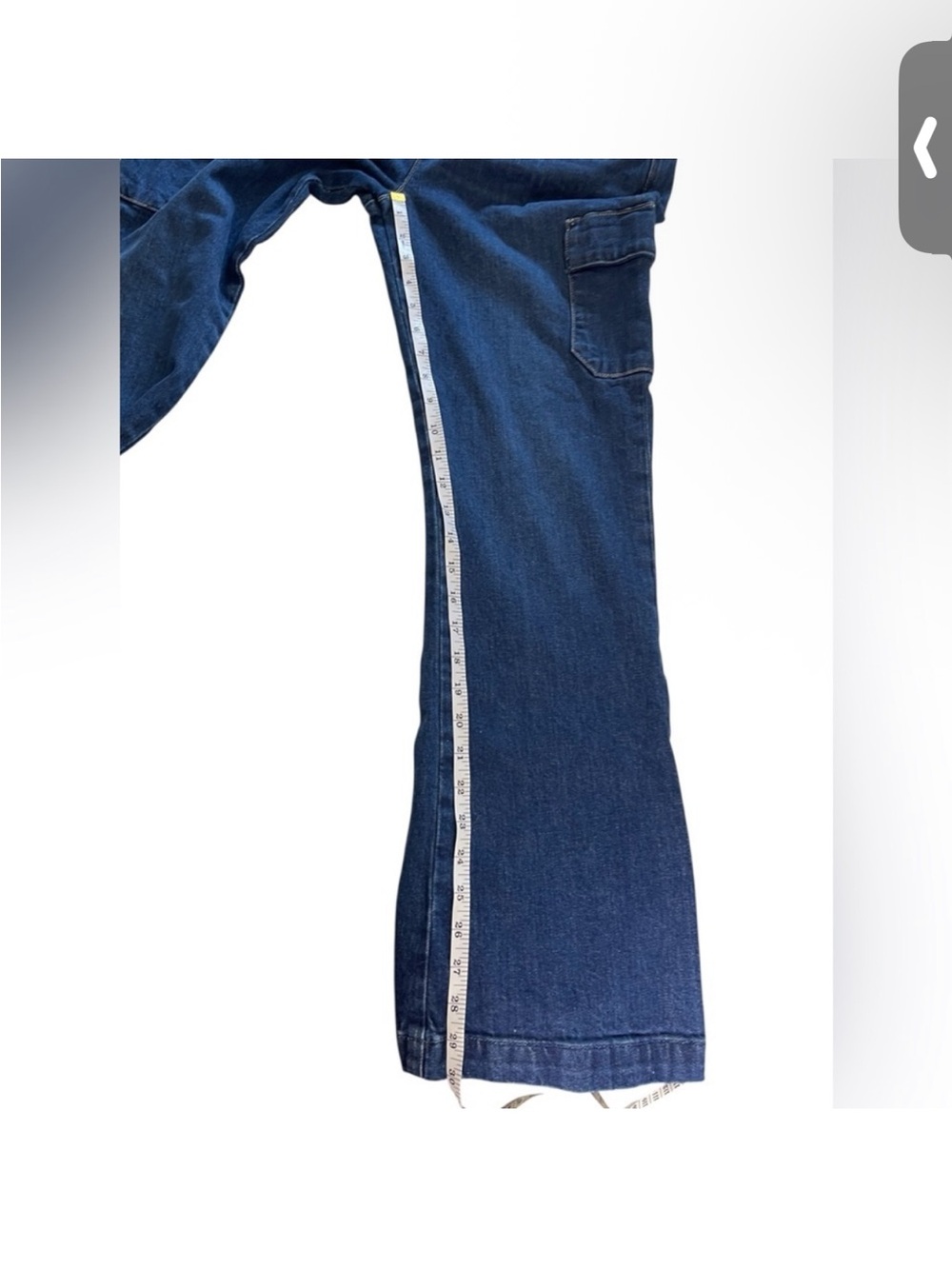 Paige Dark Denim Cargo Jeans Gracie Lou High Waisted Size 31 - Picture 5 of 14